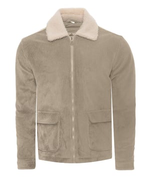 Soul Star Mens Corduroy Jacket, Sherpa Collar Smart