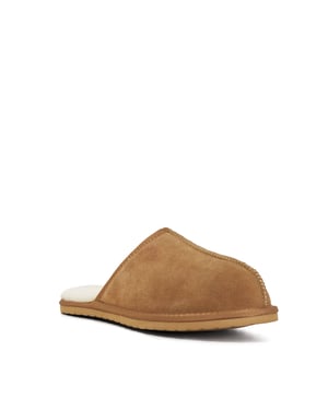 Dune Mens Finny - Suede Cuff Slippers