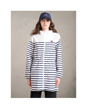 Flotte Blauw gestreepte dames regenjas amelot -