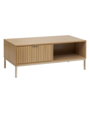 5Five Koffietafel salontafel tasso houten salontafel met panelen 50x100x40 cm