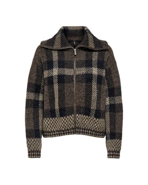 Only Onlmaroon ls zip collar cardigan knt dessin