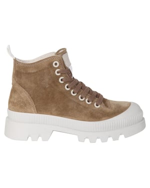 Walk in the Park 5252 suede sneaker licht bruin