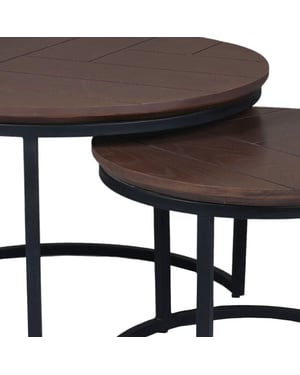 Starfurn salontafel otik walnut oak 70 cm set van 2