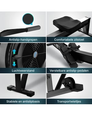 Mirlux Roeitrainer elvora air luchtweerstand