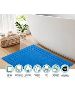DoubleDry Hotel badmat 50 x 80 cm – 100% katoen – zacht en absorberend –