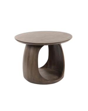 Hoyz bijzettafel flow solid m massief acacia glaze brown