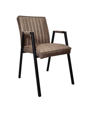 Starfurn eetkamerstoel tivoli bull brown met armleuning