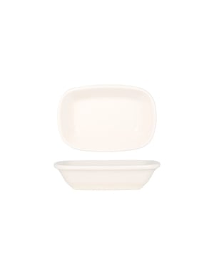 Bonna Serveerschaal gourmet porselein 14x10 cm set van 2