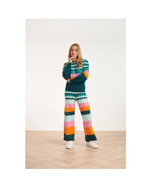 Smashed Lemon 24608 rijke zig-zag gebreide broek |