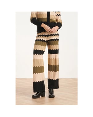 Smashed Lemon 24608 neutrale zig-zag gebreide broek |