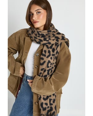 Leopard Tassel Lightweight Blanket Scarf