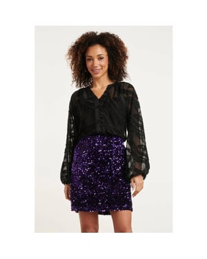 Smashed Lemon 24764 e chiffon blouse met dierenprint |