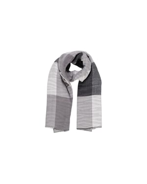Rutig Scarf Grå Och Vit Rutig