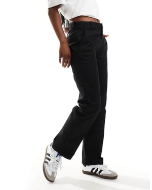 Dickies – Elizaville – Svarta byxor med rak passform