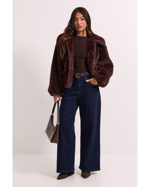 Petite Faux Fur Coat