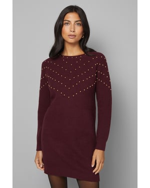 Christmas Stud Tunic Knitted Dress