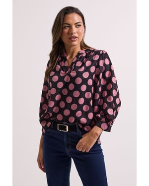 Spot Printed Overhead Shirt