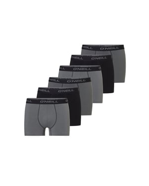 O'Neill Heren boxershorts trunks 6-pack zwart/grijs