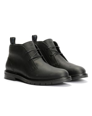Tower London Leer Heren Zwarte Boots met Veter