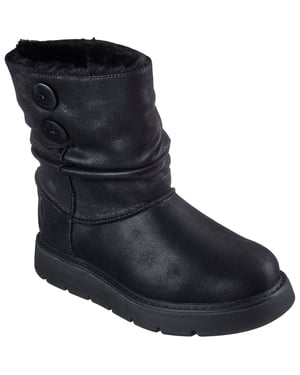 Skechers Keepsakes Lite Freezing Lage Textile Dames Zwarte Winter Enkellaarsjes
