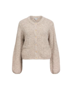 Object objsaggia re l/s knit cardigan noos 23046886 humus
