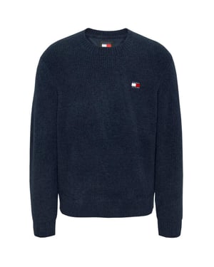 Tommy Jeans Tröjor Våffeltröja Blå