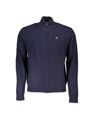 Gebreide Zip-up Cardigan Navy