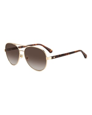 Aviator Zonnebril Gouden Frame Bruine Verloop