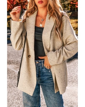 Long Sleeve Beige Blazer