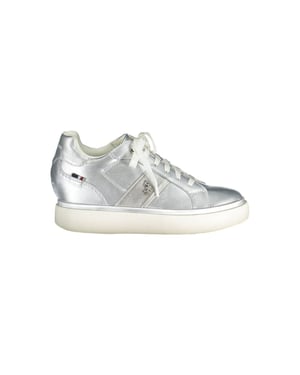 Silver Leather Lowtop Sneakers