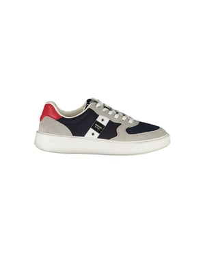 Blauer Blauw Leren Heren Sneakers