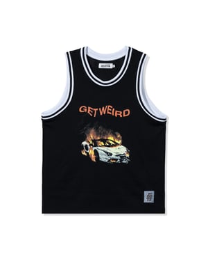 ASSC Unisex Burnout Basketball Jersey in Black