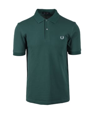 FRED PERRY POLO SHIRT SPORT GREEN/TRACK BLUE