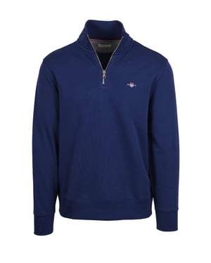 Gant Reg Shield Half Zip Sweatshirt Persian Blue