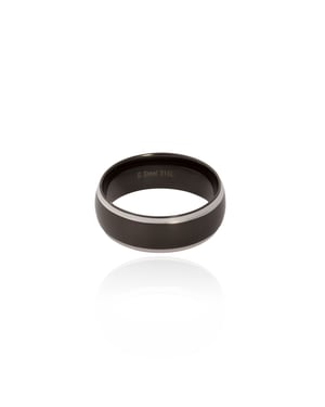 Gent's Stainless Steel Black Gent Men's Wedding Band Ring