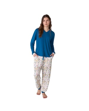 JJBFP0400 Dampyjamas i bomull med lång ärm