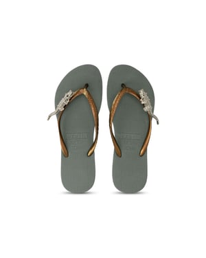Uzurii Silver crocodile switch legergroen