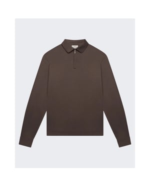 Valenza Heren supima polo zip collar l/s