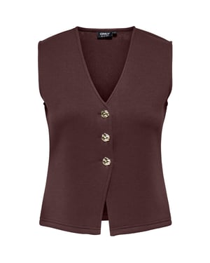 Only Onlnaomi s/l vest swt decadent chocolate/g