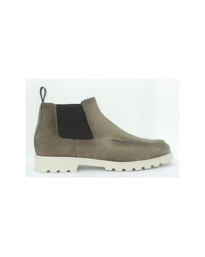 Giorgio 93903 suede enkellaarsje met witte rubber zool