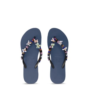 Uzurii Las dalias blue marineblauw