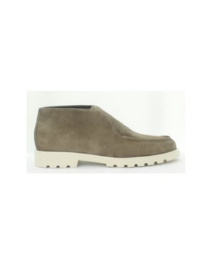 Giorgio 93902 suède instapper met witte rubber zool
