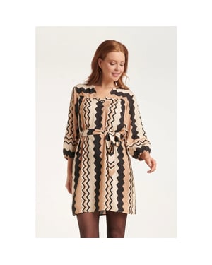 Smashed Lemon 24528 zigzag jurk |