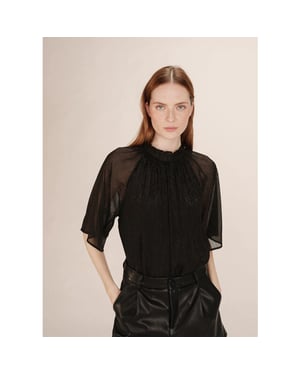 Grace & Mila Topaze top korte mouw glitter
