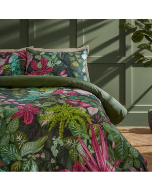 Botanical Riches Veadeiros Exotic Floral Duvet Cover Set, Super King, Pink/Green