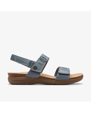 April Clover Blauw Grijs Kam Sandalen