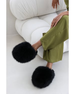 Wheres That From Womens 'Keira' Ultimate Fluffy Faux Fur Mule Slippers