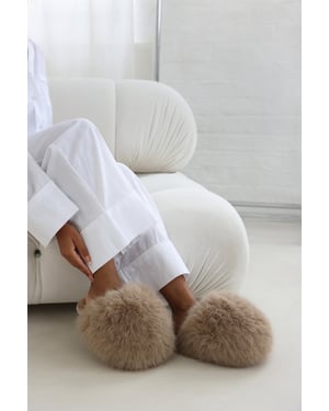 Wheres That From Womens 'Keira' Ultimate Fluffy Faux Fur Mule Slippers