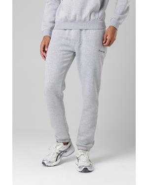 Light Grey Cotton Rich Brushed Fleece Joggers With Zip Pockets