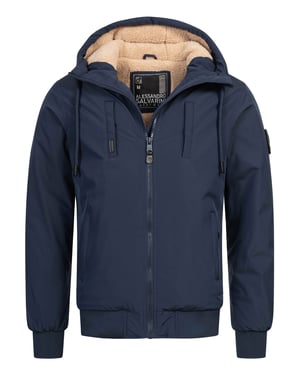 Alessandro Salvarini Herr Vinterjacka AS-431 – Varm Med Teddyfoder & Huv